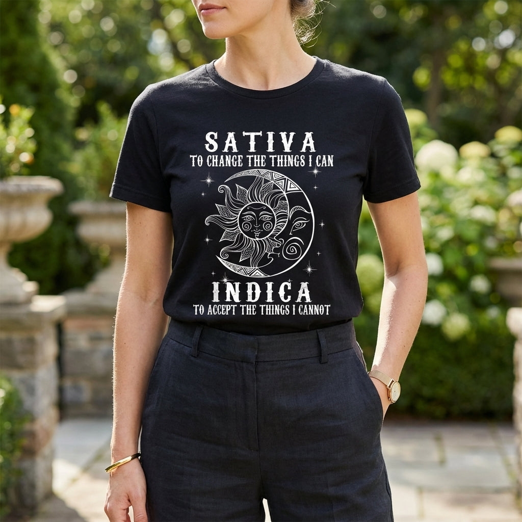 100% Cotton Sativa/Indica Slogan Tee | Unisex Fit