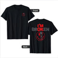 2 Sides I'm Broken Shirt, Horror Smile Face Sweatshirt, Broken Heart Sweatshirt, Unisex Shirt, Unisex Tee